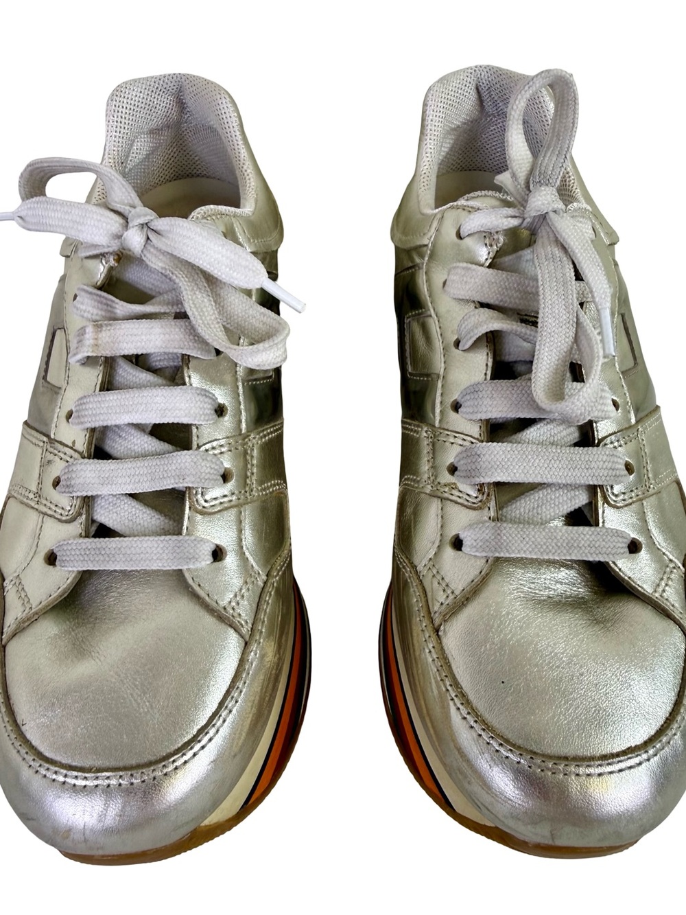 HOGAN MAXI H222 SILVER SNEAKERS